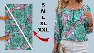 :  Very Easy Loose Shirt Cutting and SewingNo Brainer! Available in Sizes S to XXL!