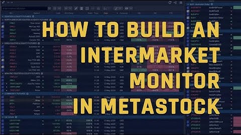 How To Build An Intermarket Monitor In Metastock Xenith?