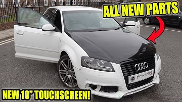 Rebuilding A wrecked £750 Audi A3 S line From Copart PART 4 (ATOTO 10" CAR STEREO INSTALL)