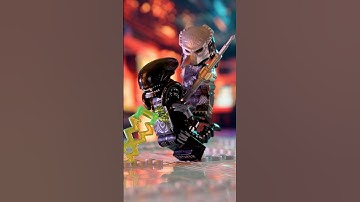 ALIEN VS PREDATOR BUT IN #lego #alien #predator #animation #mini #halloween #horrorstories #comedy