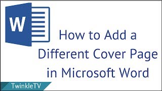 How to Add Separate Cover Page in Word | Remove Page Numbering From Cover Page