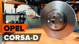 Cum se înlocuiește discuri frana din față pe OPEL CORSA D [TUTORIAL AUTODOC]