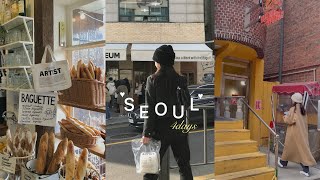 vlog. Trip to korea 4days. enjoy food and shopping ✧ • Anguk, Hannam-dong tour, Hyundai Seoul ⛲️