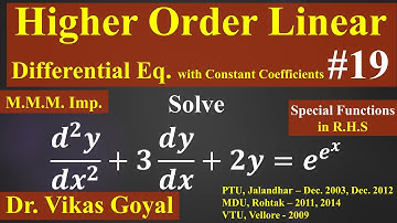 Linear Differential Equation with Constant Coefficients in Hindi #19 (CF & PI) Engineering Maths