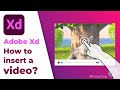 How to Add/Insert Video in Adobe XD | Embed Video in Prototype