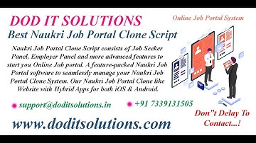 NAUKRI JOB PORTAL CLONE | NAUKRI SCRIPT | DOD IT SOLUTIONS