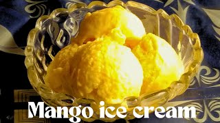 Mango Custard Ice Cream Recipe l Crystal Free Mango Ice Cream l Kitchen Barkat