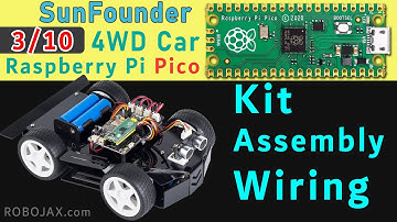 Course Lesson 3 of 10: Assembling Raspberry Pi Pico 4WD Smart Car Kit from SunFounder by Robojax