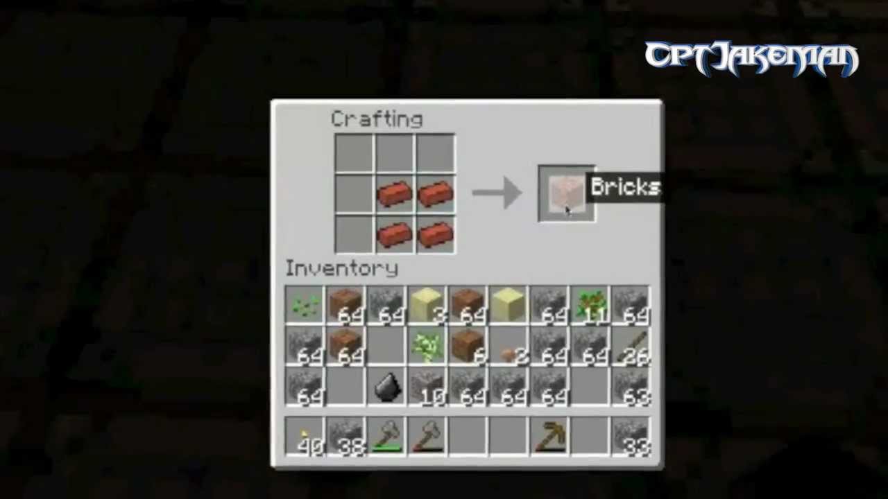 Minecraft: How To Make A Block Of Bricks - YouTube