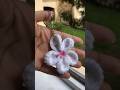 Crochet cute flower key chain .Tutorial on my channel .#crochet #crochetaccessories #beginners