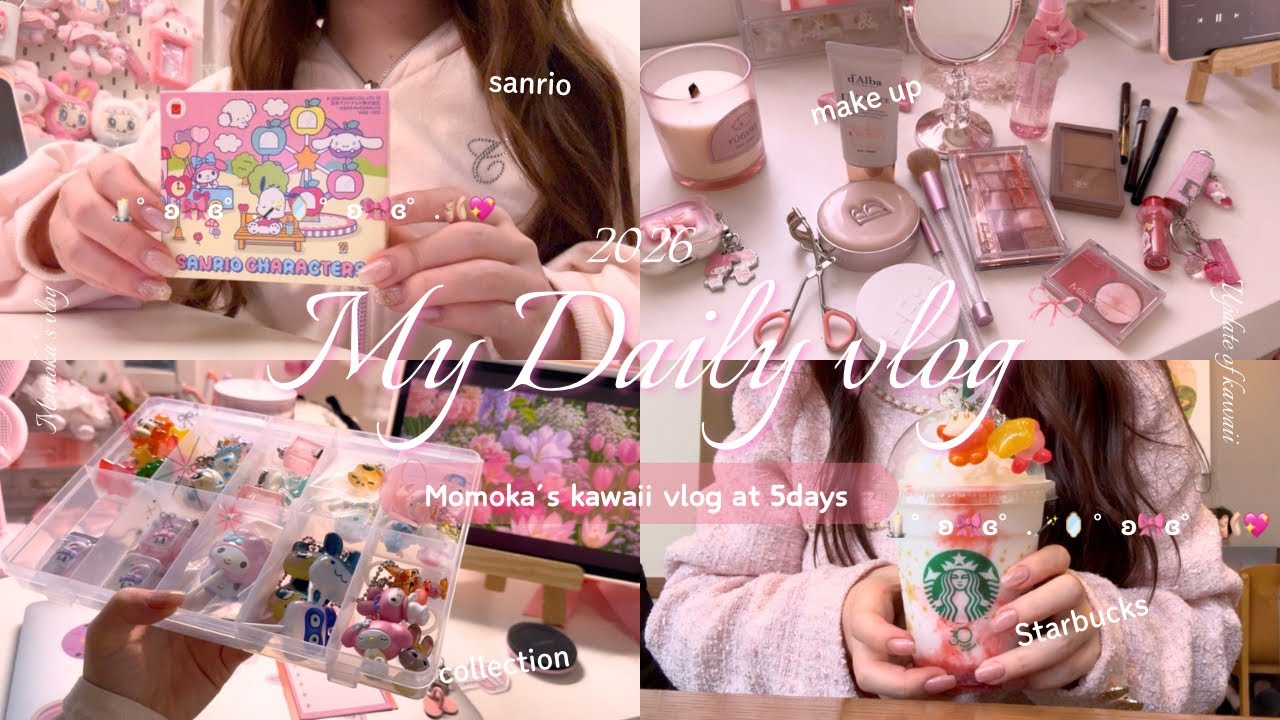 vlog | 可愛いとピンクオタクすぎる23歳社会人の充実した5日間🎀💓✨ガチャガチャ/スタバ/サンリオ