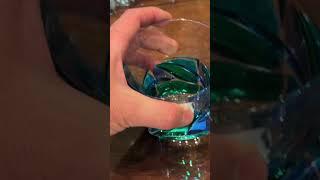 Glass peacock glass