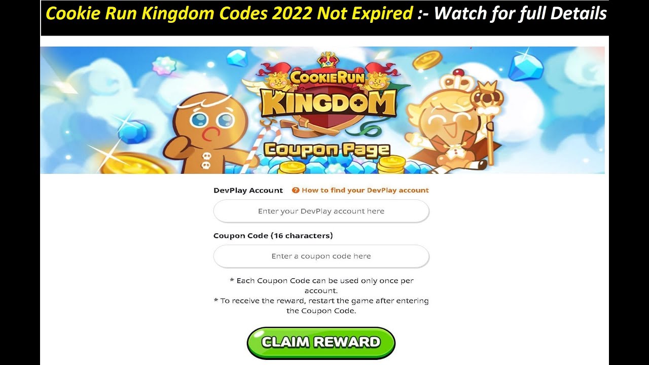 Cookie Run Kingdom Code 2022 ! Cookie Run Kingdom Codes 2022 Not ...
