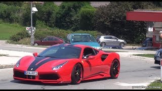 During the supercar meet in velden i filmed this incredible ferrari
488 gtb with novitec tuning crusing a 458 speciale.the has full
novite...