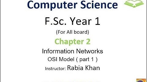 FSc Computer Science Book 1, CH 2, LEC 42: OSI Model ( part 1 )
