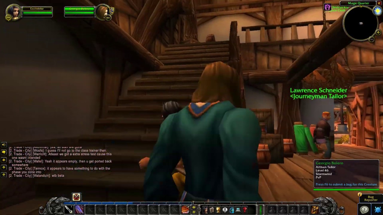 Stormwind Tailoring Trainer location WoW Classic YouTube