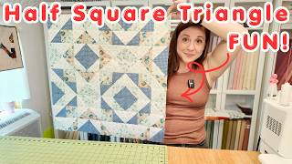 This Quilt Pattern is SO FUN! Week Four: HST StarBurst Quilt Along: How To Piece the Quadrants!