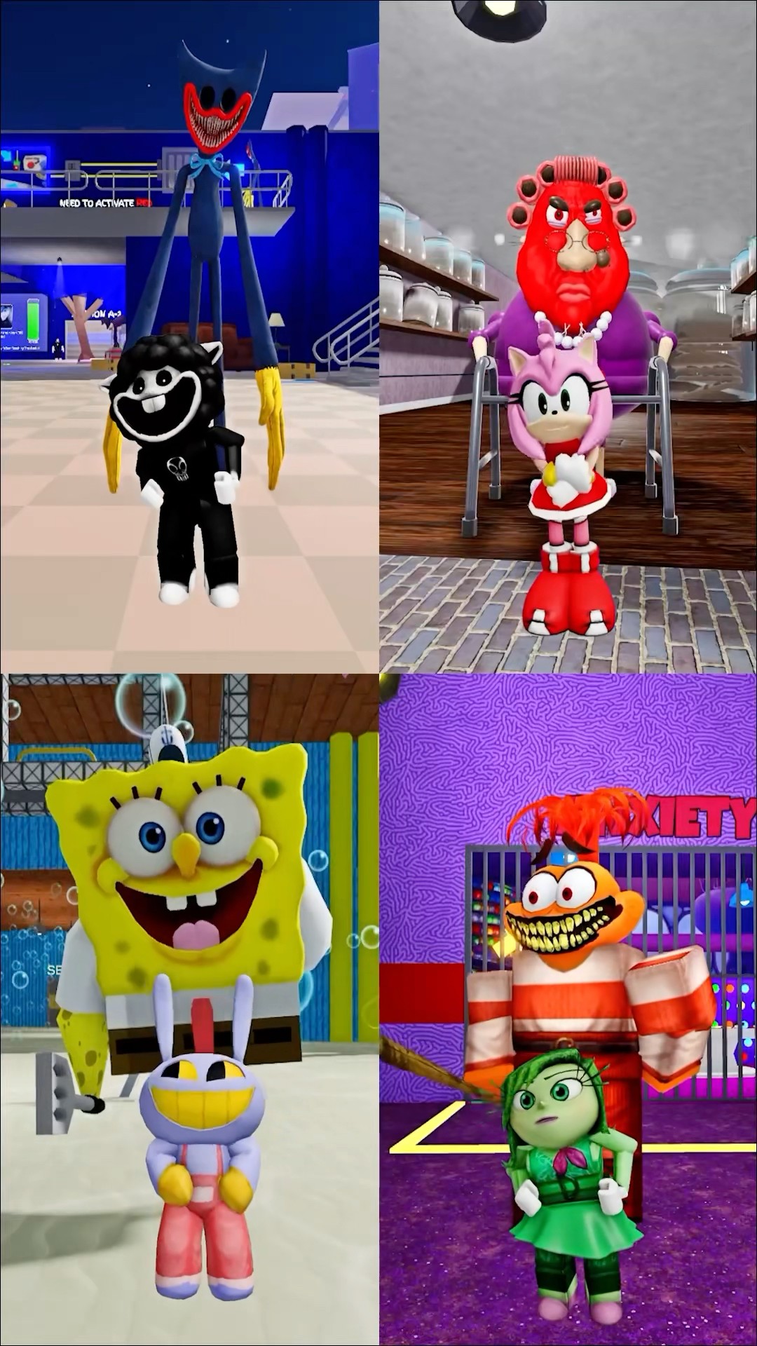 Play With Shin Sonic Baba Chops #insideout2 #digitalcircus #anxiety #pomni #catnap #amy #spongebob