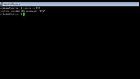 Linux - ionice Command - w3resource