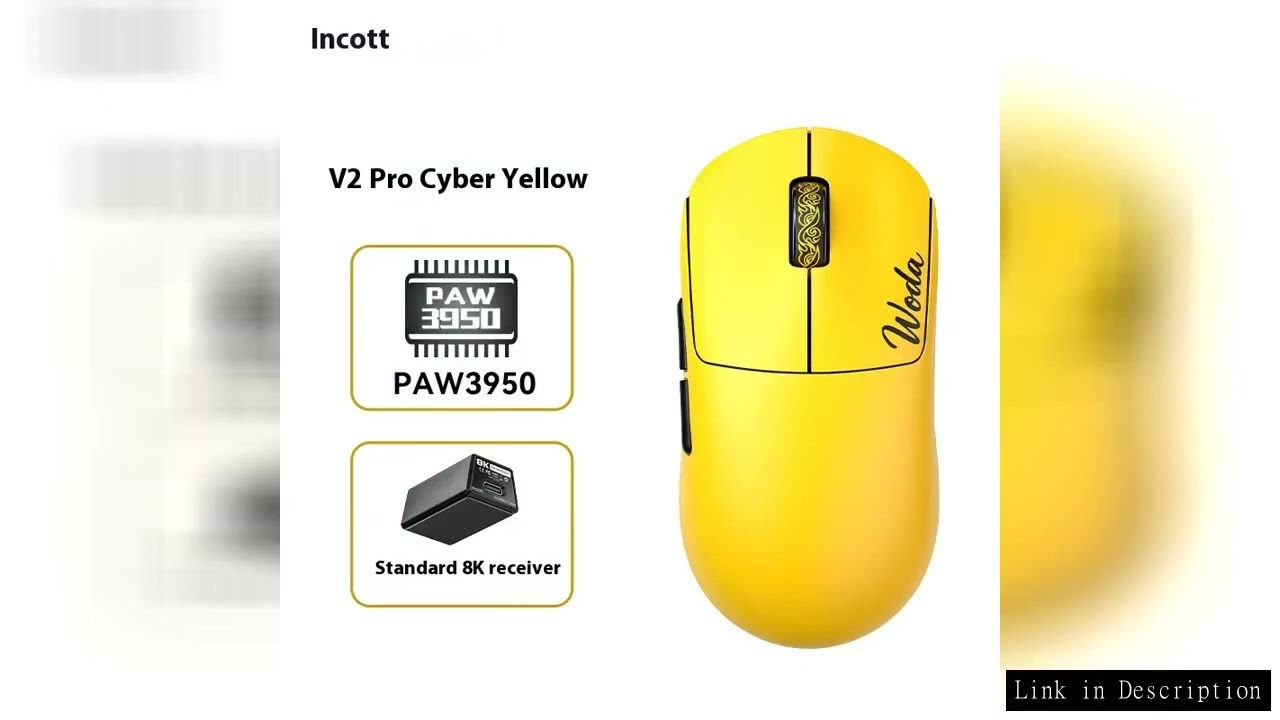 Incott G23 V2 Pro Wireless Mouse Lightweight Tri Mode PAW3395 8K Bluetooth E-sports Game Computer Of