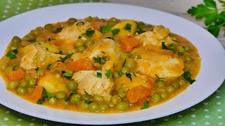 Пилешко бон филе с грах и картофи | Chicken Bon Fillet with Peas and Potatoes | Kуриное филе с горох