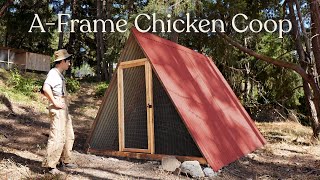 Minimalist DIY A-Frame Chicken Coop Built Start to Finish.