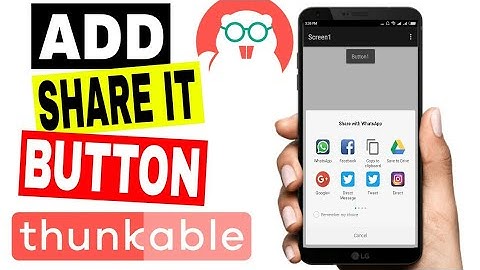 Thunkable Tutorial in Hindi | How to insert a Sharing button into your Android App | Infomania Talk
