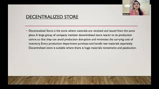 Centralised vs decentralised stores