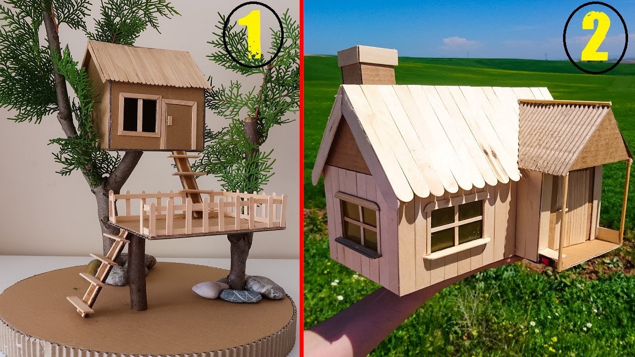 2 Amazing DIY Project 2 Mini House Make 2 Harika Ev Yapımı Ağaç Ev