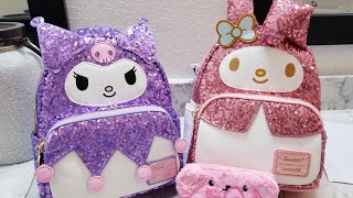 The Loungefly Sanrio Sequins Shophippo Exclusive Backpacks With A Surprise Guest Hello Kitty Wallet