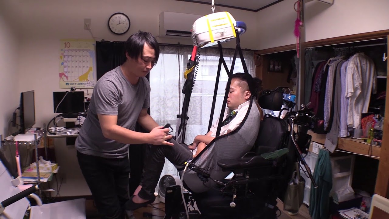 呼吸器を使用している人の入浴方法の説明