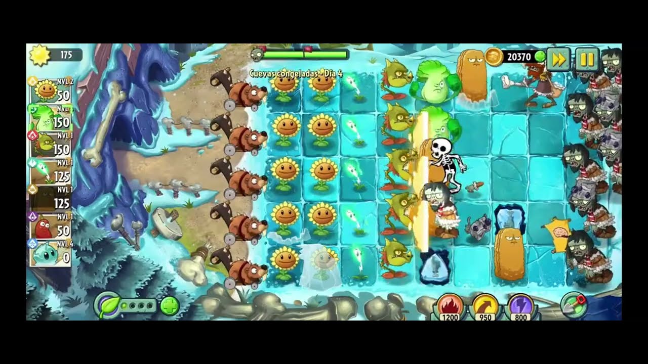 MUNDO CUEVAS CONGELADAS - PLANTAS VS ZOMBIES 2 - YouTube