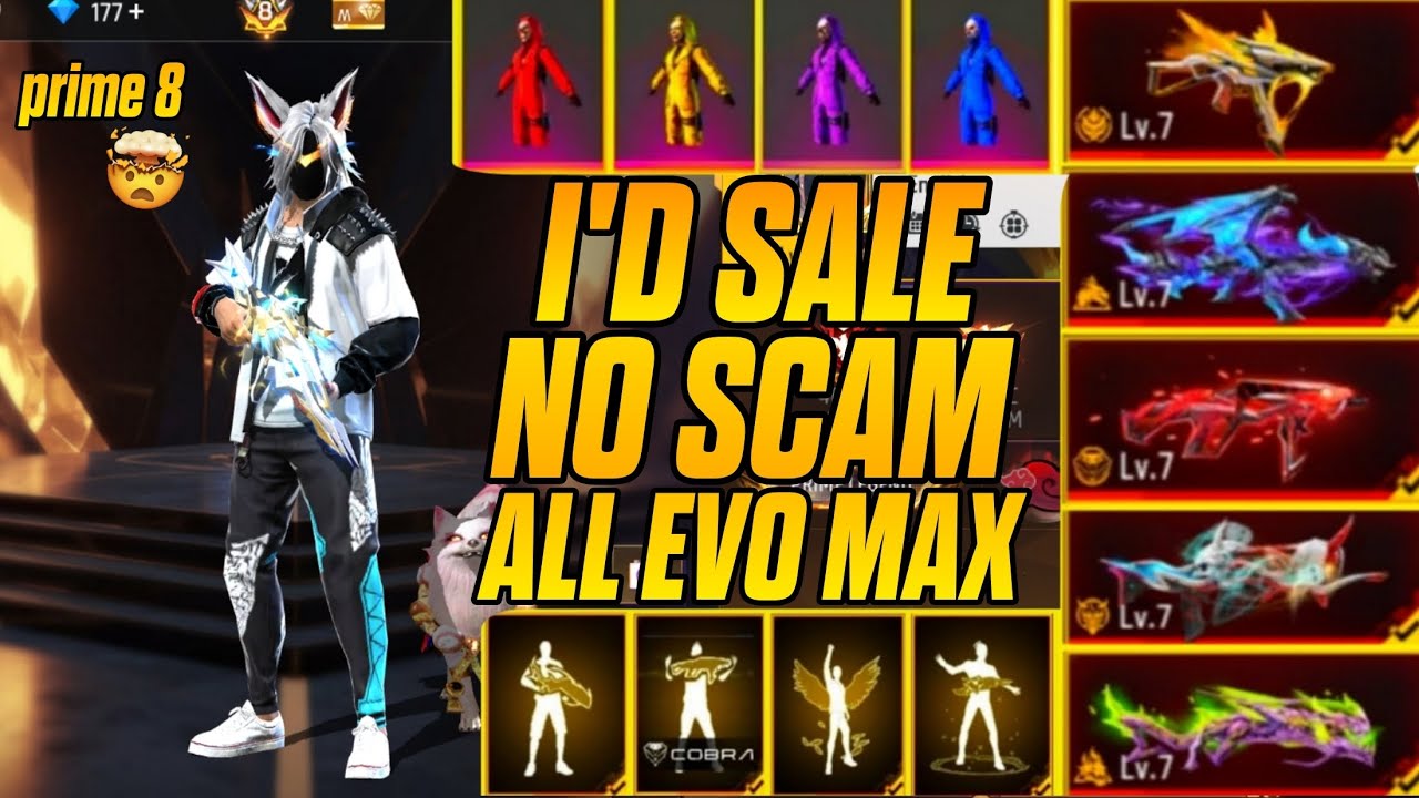 Free Fire id Sell Low Price 😱💸|| FF id Sell 🛒Low Price ma id🤯💸|| All Evo Max || Trusted id Seller💯✅