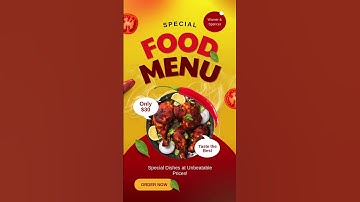 Digital Tandoori Chicken Menu Templates -#14