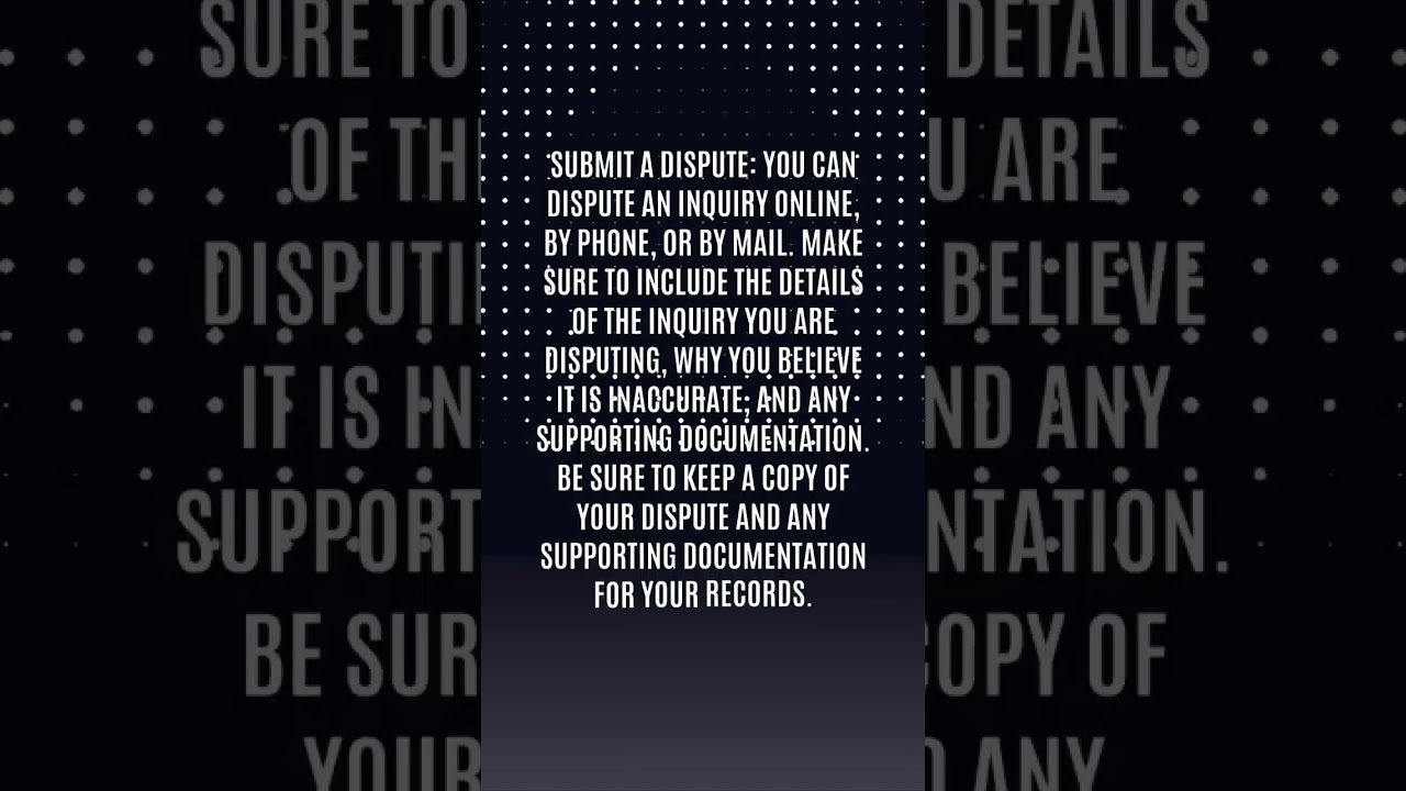 How to dispute a credit inquiry