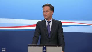 Integrale persconferentie van MP Rutte na afloop van de ministerraad van 15 september 2023