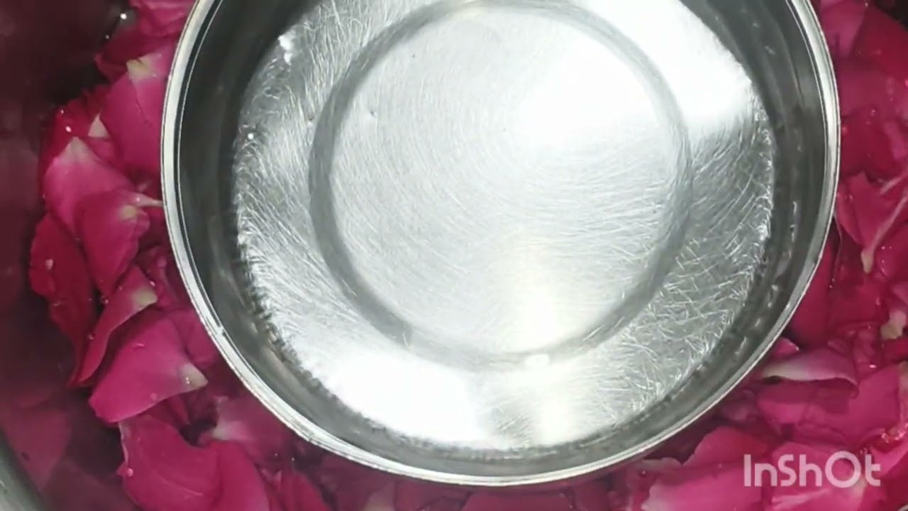 హోమ్ మేడ్ నాచురల్ రోస్ వాటర్ # easy process home made rose water 
