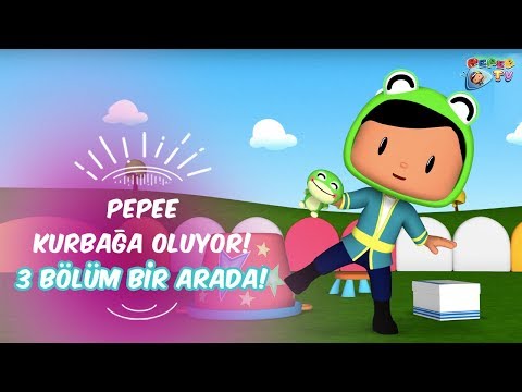 Pepee Kurbağa Oluyor! 🐸  Pepee Leliko ve Pisi 3 Bölüm Bir Arada! Çizgi Film | Düşyeri
