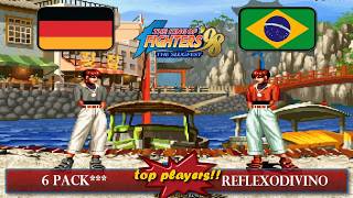 [World TOPs KOF 98] 6 Pack*** vs ReflexoDivino 🕹️ gameplay - retas online