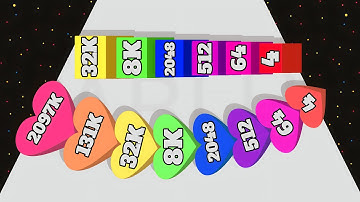 Cube Arena 2048: Merge Numbers Legend Level Up  Gameplay ( Cube Zone io )