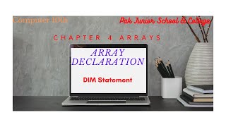 10th Class| Computer| Chapter 4| Array Declaration