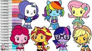 My Little Pony Cutie Mark Crew Coloring Book Compilation Equestria Girls Mane 7 Sunset Shimmer Rarit