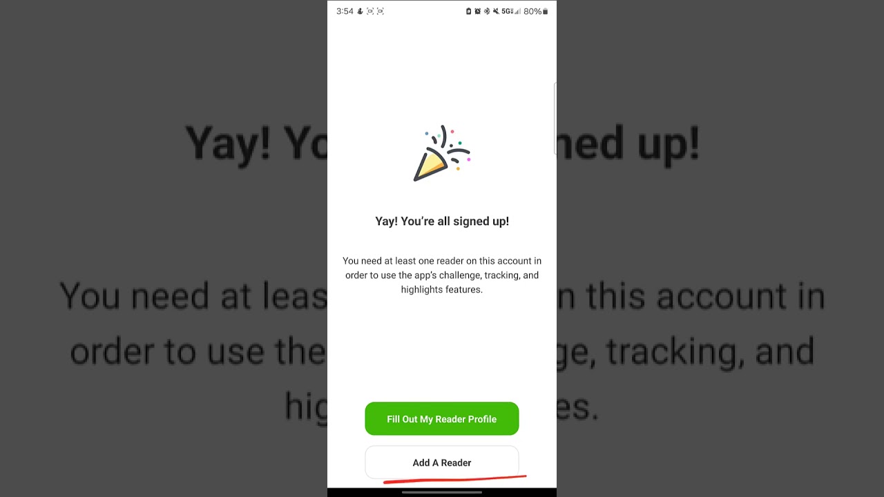 Beanstack App Account Creation