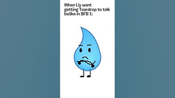 (Re-upload cause youtube) When Liy want to getting Teardrop to talk be like in #bfb 1 #bfdi #osc