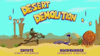 Desert Demolition Starring Road Runner and Wile E. Coyote (Sega Genesis) Full Longplay