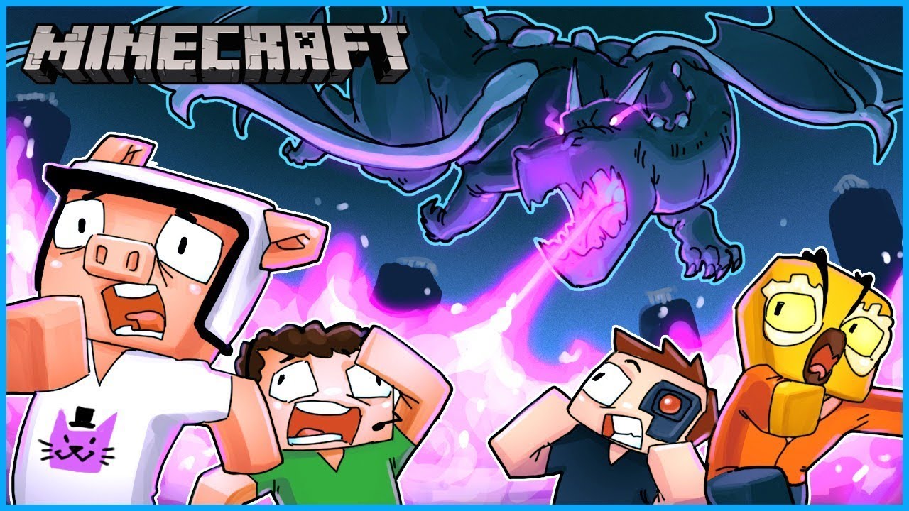 What happens when 6 idiots try to fight the ender dragon...? Minecraft
