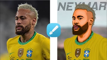 NEYMAR JR | VECTOR PORTRAIT ART ILLUSTRATION | INFINITE DESIGN | DRIBBLING SKILL | RONALDO | MESSI