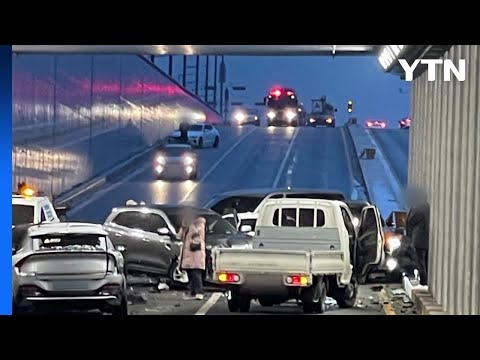 대전 유성구 도안지하차도 교통사고 1명 사망..."도로 살얼음 추정" / YTN