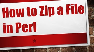 How to Zip a File in Perl