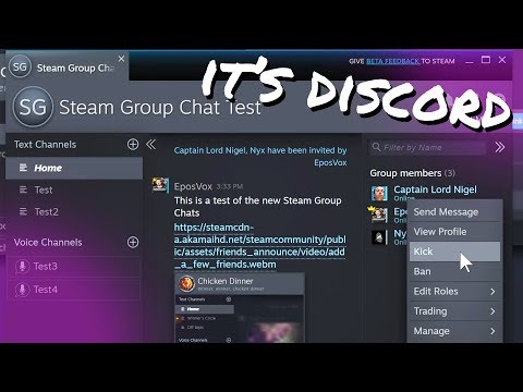 Video: Valve Lanserer Helt Ny Steam-chat Og Friends-beta, Og Det Er I Utgangspunktet Discord